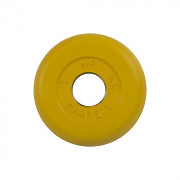 Диск обрезиненный желтого цвета MB Barbell MB-PltC31-1