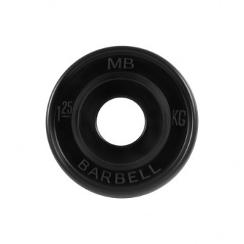 Диск обрезиненный черный евро-классик MB Barbell MB-PltBE-1,25