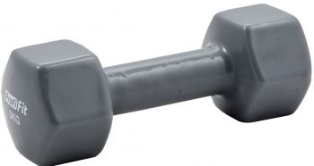 Гантель в виниловой оболочке Profi-Fit 3 кг, форма шестигранник, серый | sportres.ru