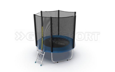 Батут с внешней сеткой и лестницей EVO Jump External 6ft (Blue)