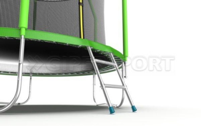 Батут с внутренней сеткой и лестницей EVO JUMP Cosmo 10ft (Green)