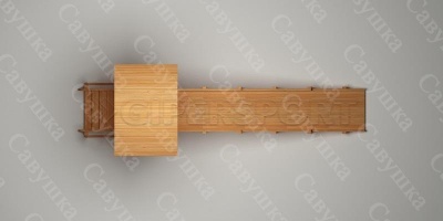 Зимняя деревянная горка Савушка "Зима wood-5"