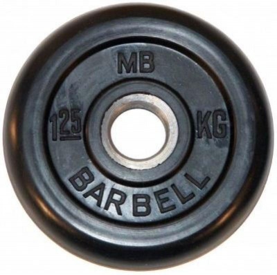 Диск Barrbell обрезиненный литой для гантелей и штанг MB-PltB26-1,25