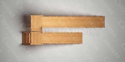 Зимняя деревянная горка Савушка "Зима wood-7"