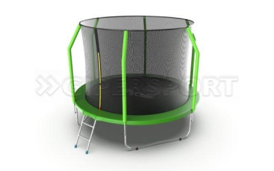 Батут с внутренней сеткой и лестницей EVO JUMP Cosmo 10ft (Green)