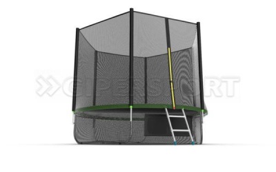 Батут с внешней сеткой и лестницей EVO JUMP External 10ft (Green) + нижняя сеть