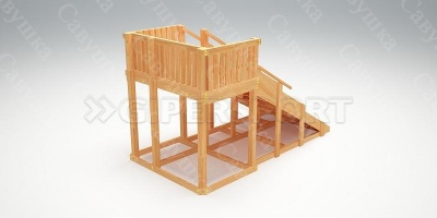Зимняя деревянная горка Савушка "Зима wood-3"