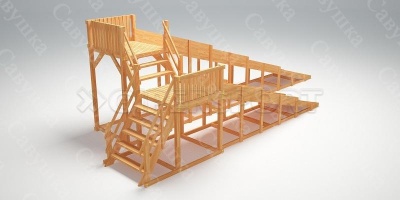 Зимняя деревянная горка Савушка "Зима wood-7"