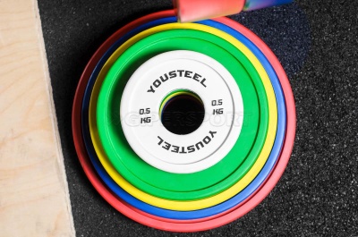 Диски тренировочные малые Yousteel красный 0.25