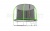 Батут с внутренней сеткой и лестницей EVO JUMP Cosmo 10ft (Green)