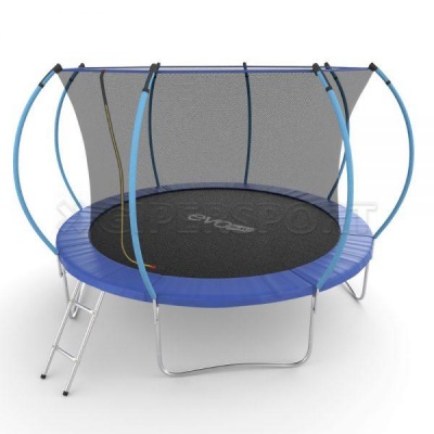 Батут с внутренней сеткой и лестницей EVO JUMP Internal 12ft (Blue)
