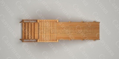 Зимняя деревянная горка Савушка "Зима wood-2"