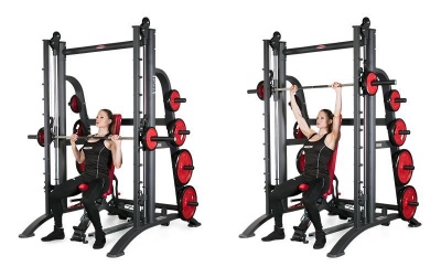 Машина Смита с противовесом и фиксируемой регулируемой скамьей Panatta 1HP120F | sportres.ru