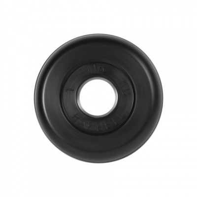 Диск обрезиненный черного цвета MB Barbell MB-PltB31-1