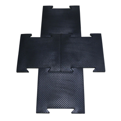 Коврик резиновый (черный) 500x500x25 мм Profi-Fit | sportres.ru