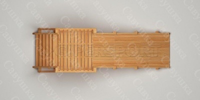 Зимняя деревянная  горка Савушка "Зима wood-1"