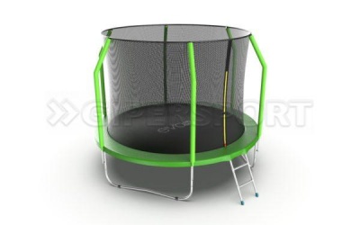 Батут с внутренней сеткой и лестницей EVO JUMP Cosmo 10ft (Green)