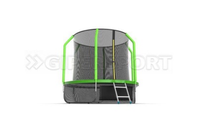 Батут с внутренней сеткой и лестницей EVO JUMP Cosmo 8ft (Green) + нижняя сеть