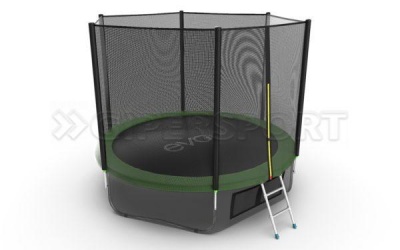 Батут с внешней сеткой и лестницей EVO JUMP External 10ft (Green) + нижняя сеть