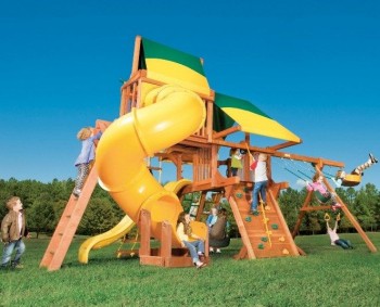 Игровая площадка Woodplay Castle Combo V с тентованной крышей