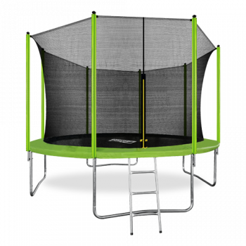 Батут с внутренней сеткой и лестницей ARLAND 12FT (Light Green)