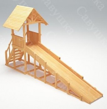 Зимняя деревянная горка Савушка "Зима wood-5"