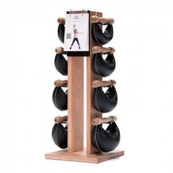 Набор гантелей с подставкой NOHrD Swing Turm дуб 40 кг