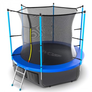 Батут с внутренней сеткой и лестницей EVO JUMP Internal 10ft (Blue) + нижняя сеть