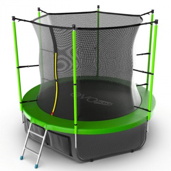 Батут с внутренней сеткой и лестницей EVO JUMP Internal 10ft (Green) + нижняя сеть