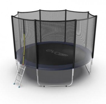 Батут с внешней сеткой и лестницей EVO JUMP External 12ft (Blue)