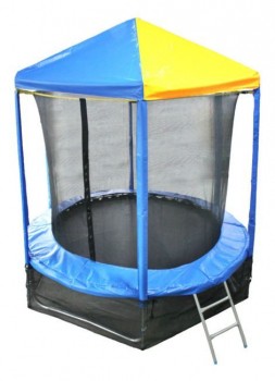 Батут Optifit Like Blue 8ft с сине-желтой крышей