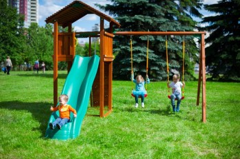 Башня с модулем Cottage + Swing + Rock