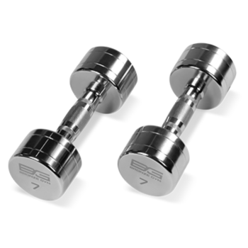 Гантель хромированная 7 кг Bronze Gym BG-PA-DB-C07 | sportres.ru