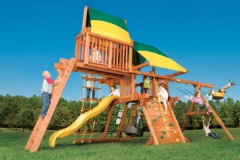 Игровая площадка Woodplay Castle Combo IV с тентованной крышей