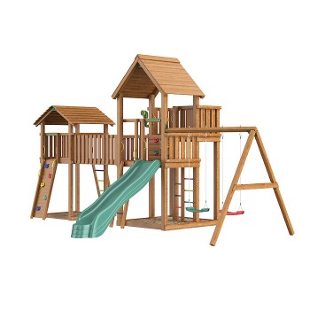 Игровой дом Exit Toys с горкой 550 красный
