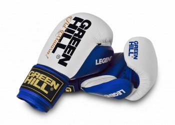 Перчатки боксерские GreenHill LEGEND 14 OZ BGL-2246 сине-белые