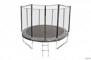 Батут складной GetActive Jump 10FT Outside черный с нижней сеткой и чехлом