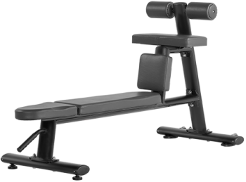 Скамья для скручиваний горизонтальная Bronze Gym H-035 (чёрный) | sportres.ru