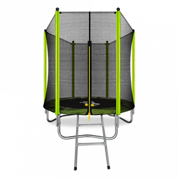 Батут с внешней сеткой и лестницей ARLAND 6FT (Light Green)