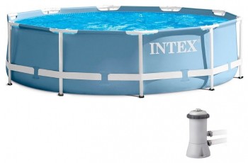 Бассейн каркасный INTEX PRISM FRAMETM 305х76см (с насосом)