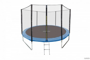 Батут GetActive Jump 10FT Outside синий с нижней сеткой и чехлом