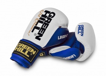Перчатки боксерские GreenHill LEGEND 12 OZ BGL-2246 сине-белые