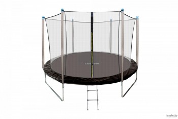Батут GetActive Jump 10FT Inside черный с нижней сеткой и чехлом