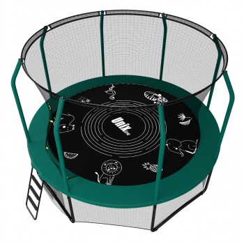 Батут UNIXline SUPREME GAME 8 ft (green)