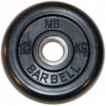 Диск Barrbell обрезиненный литой для гантелей и штанг MB-PltB26-1,25