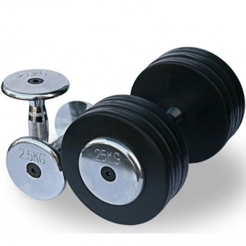 Обрезиненный гантельный ряд Fitnes Sport от 2.5 до 30кг (12 пар)