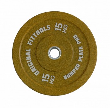 Диск бамперный OriginalFitTools 15 кг (желтый)