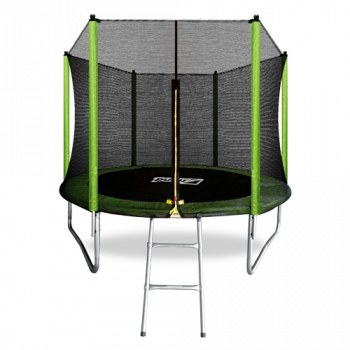 Батут с внешней сеткой и лестницей ARLAND 8FT (Light Green)