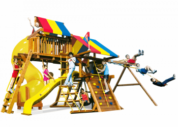 Детская площадка Rainbow Play Sistems Саншайн Кастл Спиральная горка Лайт Тент