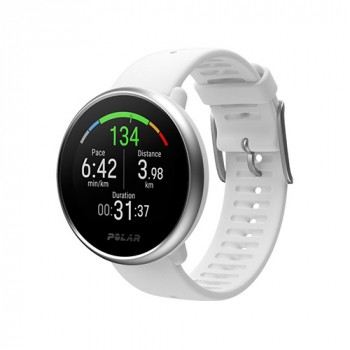 Часы с пульсометром на запястье и встроенным датчиком GPS Polar Ignite White